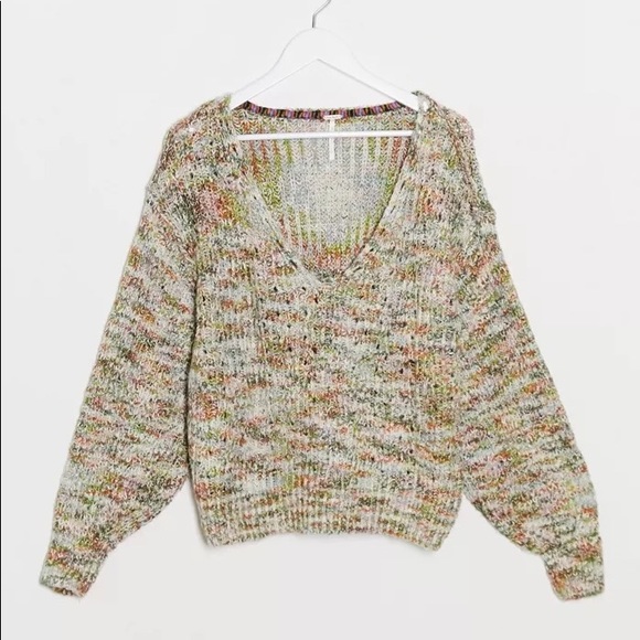 Free People Highland V Neck Sweater - Picture 2 of 9